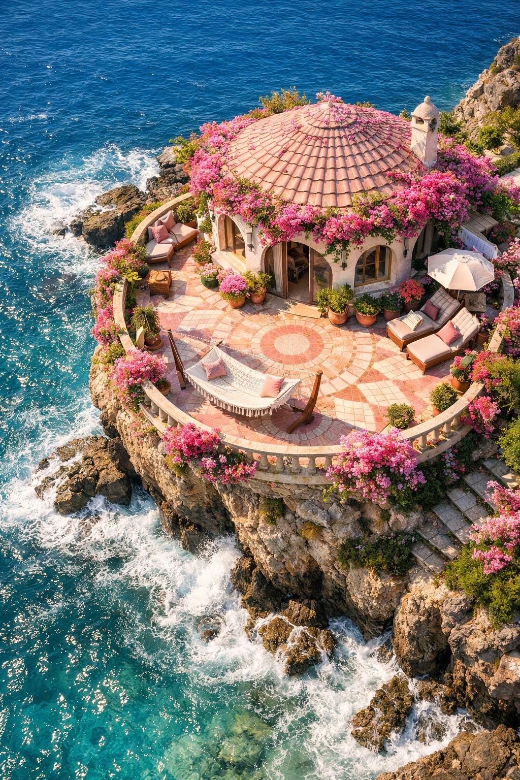 A Cosy Bungalow on the Ocean Shore where a Reclusive AI Lives Alone